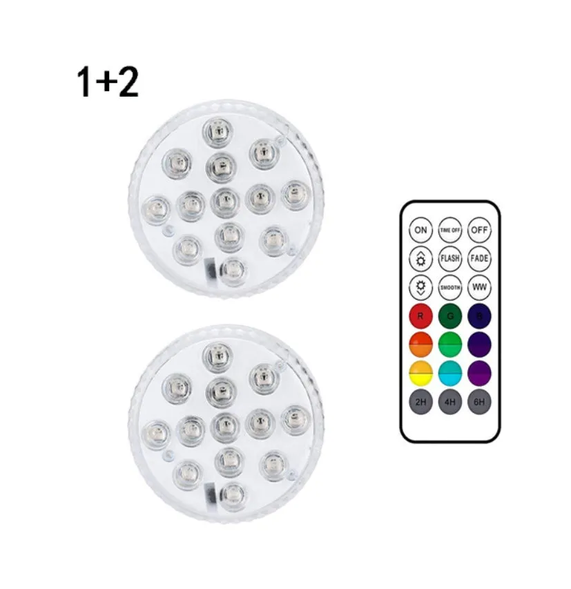 13 LED submersible underwater light with suction cup for pool fountain garden bathroom IP68 waterproof