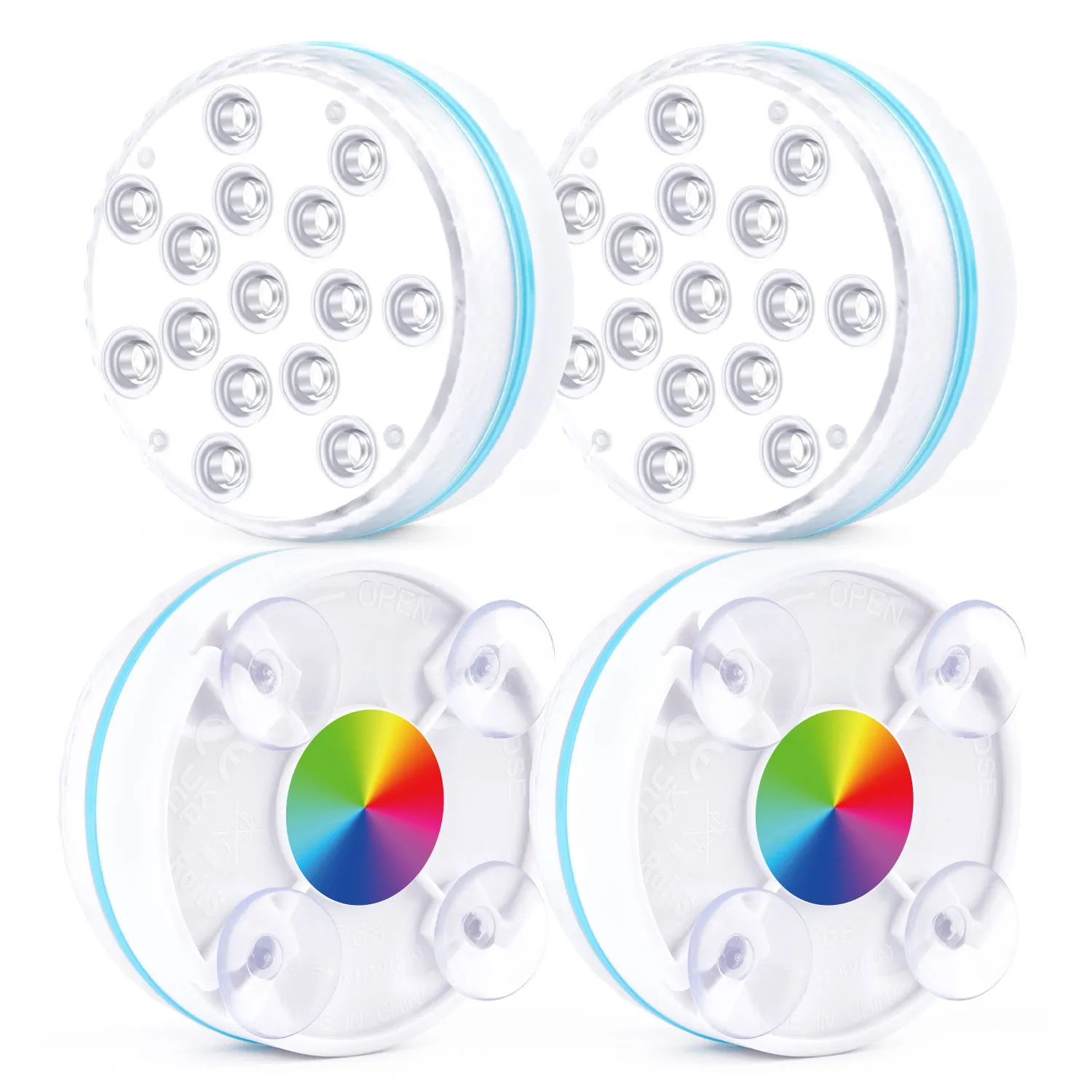 13 LED submersible underwater light with suction cup for pool fountain garden bathroom IP68 waterproof