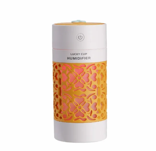 Lucky USB desktop humidifier in black with 250ml water bottle and front control button