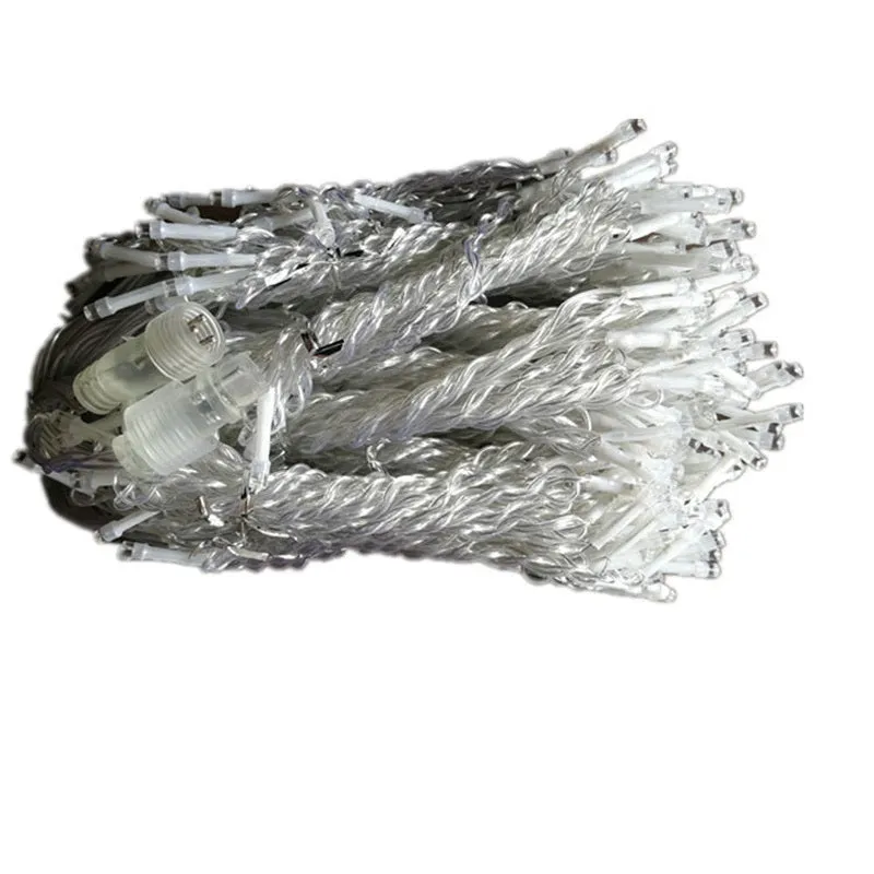 LED ice bar light string on dark background showing warm white and multicolour lamps in 4m length