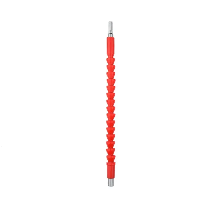 Black flexible cobra drill bit shaft 295mm with hex shank and inner hexagon head