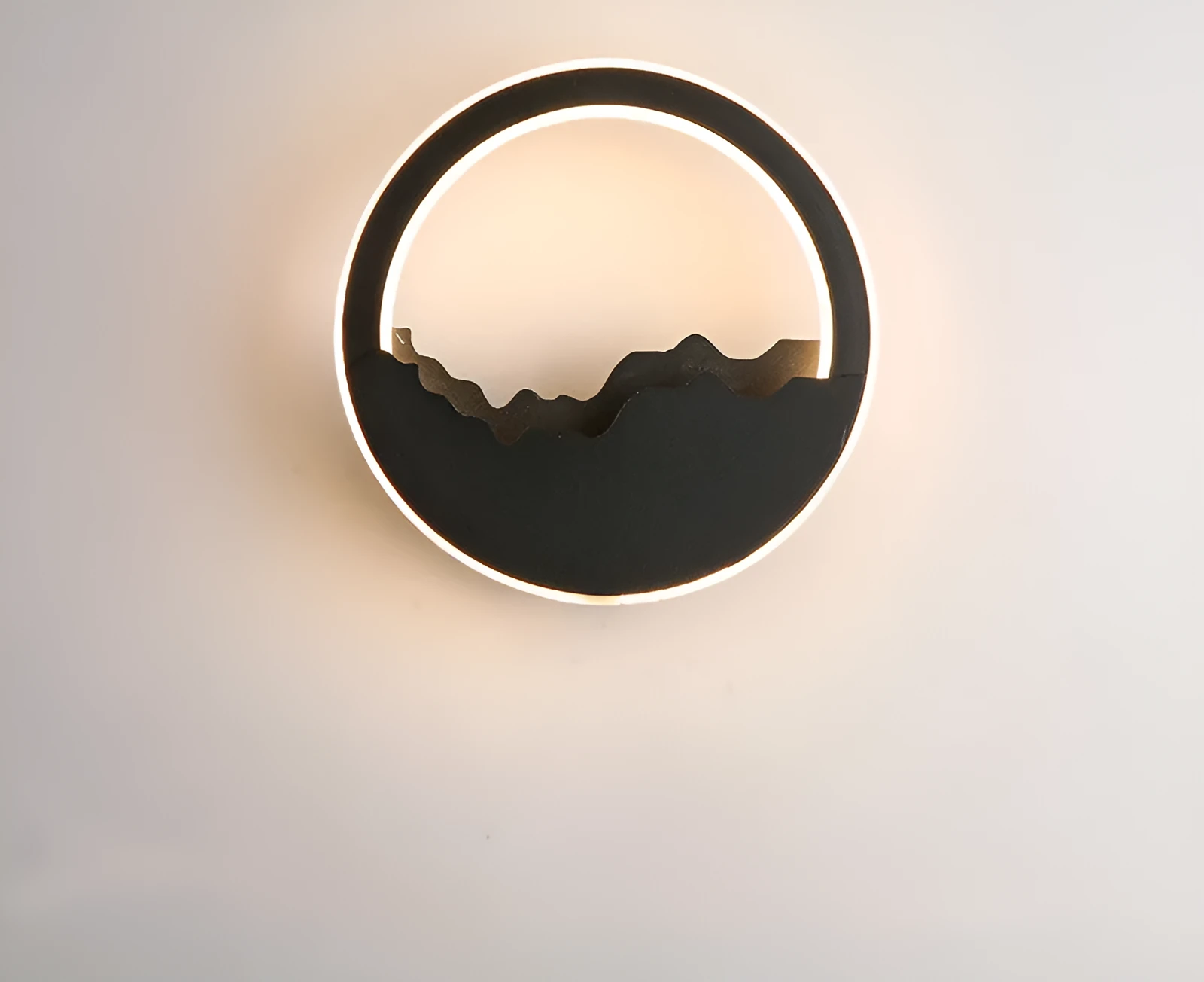 Modern minimalist Nordic-style LED bedside lamp with PVC shade in black, button switch, warm light