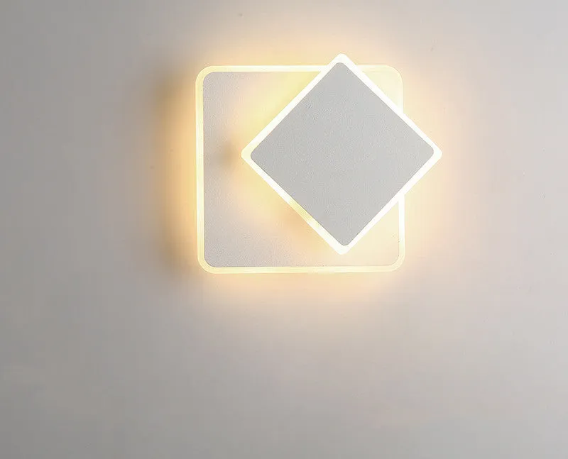 Modern minimalist Nordic-style LED bedside lamp with PVC shade in black, button switch, warm light