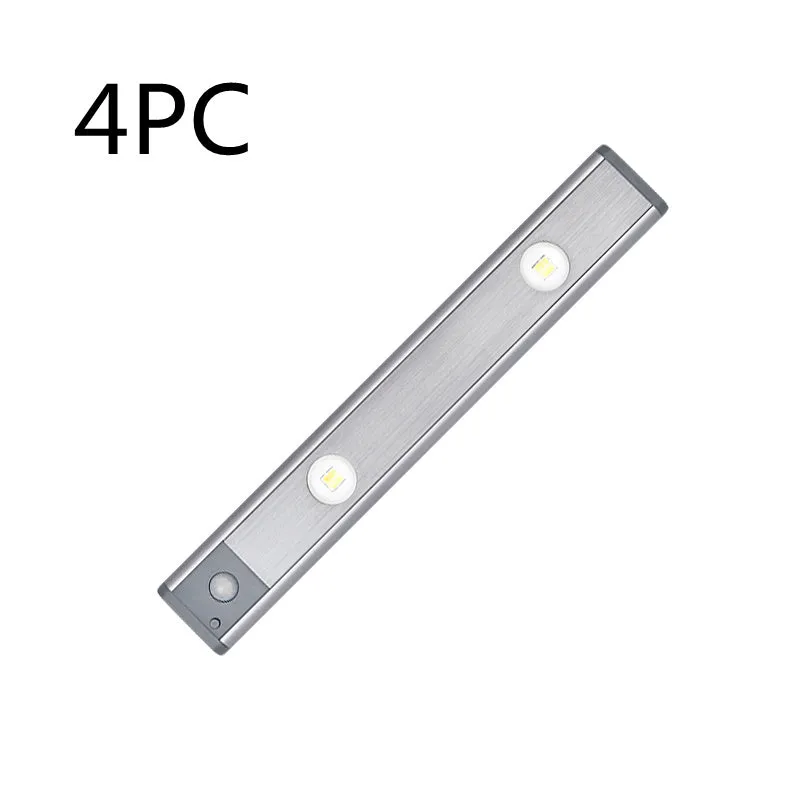 Rechargeable motion sensor lamp with aluminium body and magnetic mount for under-cabinet use, three colour temperature LED
