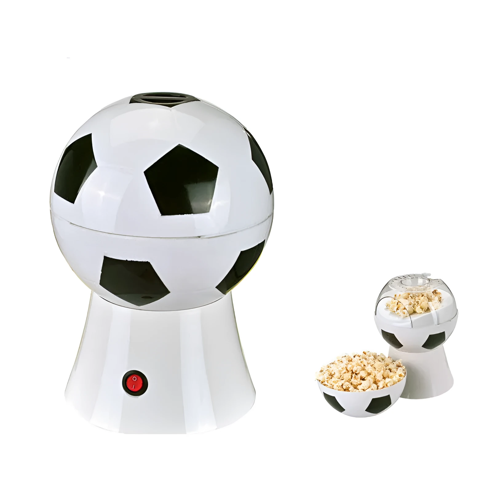 Home football electric popcorn machine with hot air popping, 220V, oil-free, automatic collector