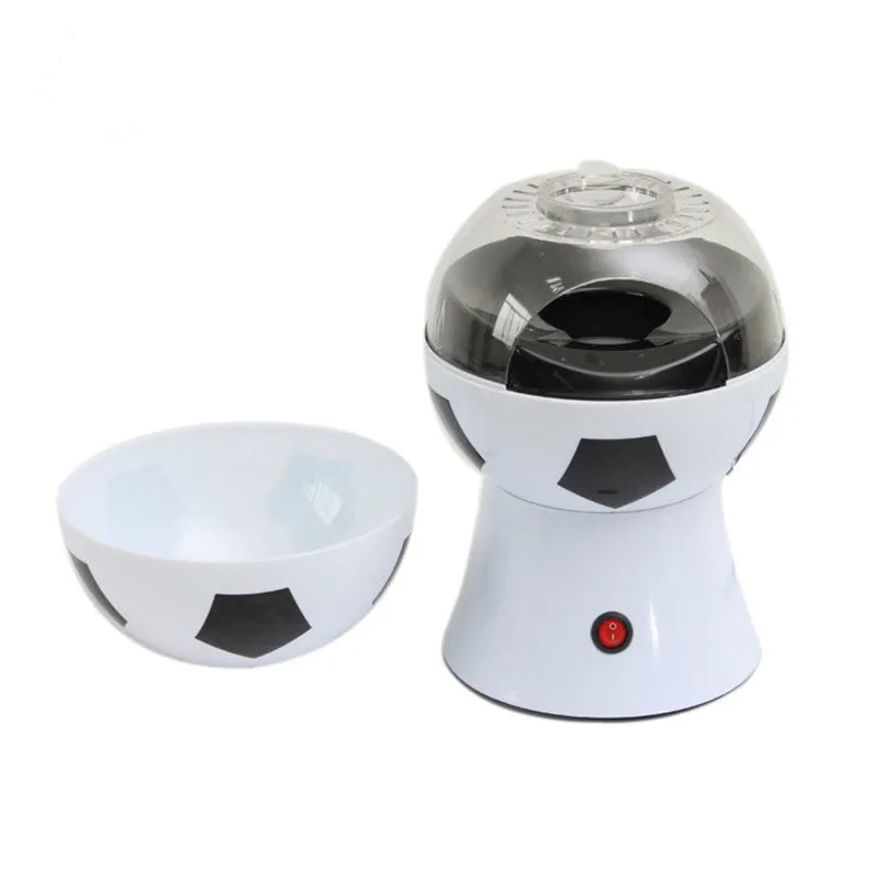 Home football electric popcorn machine with hot air popping, 220V, oil-free, automatic collector