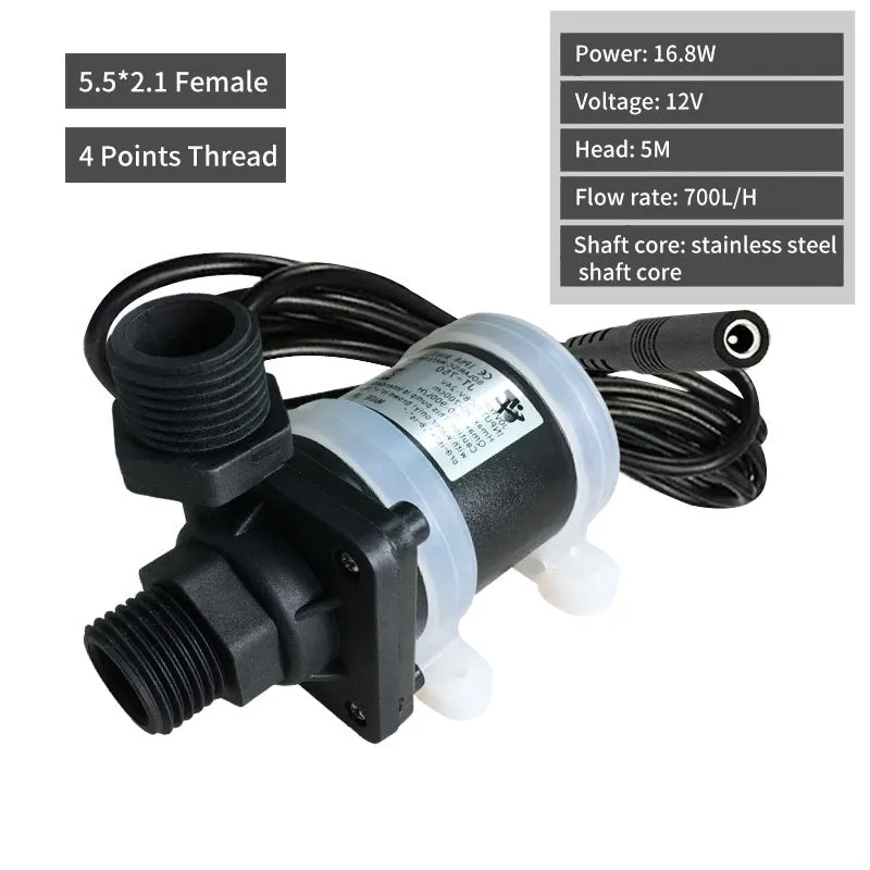 Jiatong JT-750 DC solar water heating booster pump with threaded connections