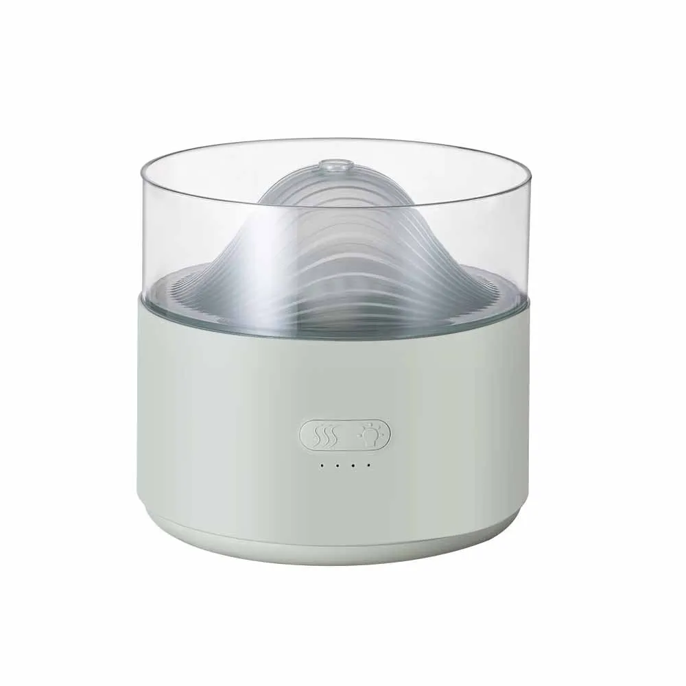 Cool-mist impeller humidifier with Himalayan salt crystal aroma diffuser and 7-colour LED night light in white