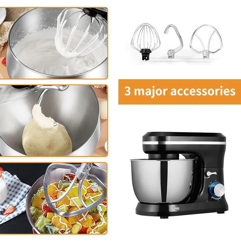 Chef's Cream Blender Stand Mixer Egg Beater 3 speed 501-1000W black desktop