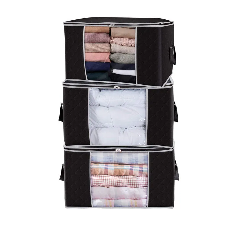 Non woven fabric storage organiser bag in beige colour, shown in a handbag style with seal closure.