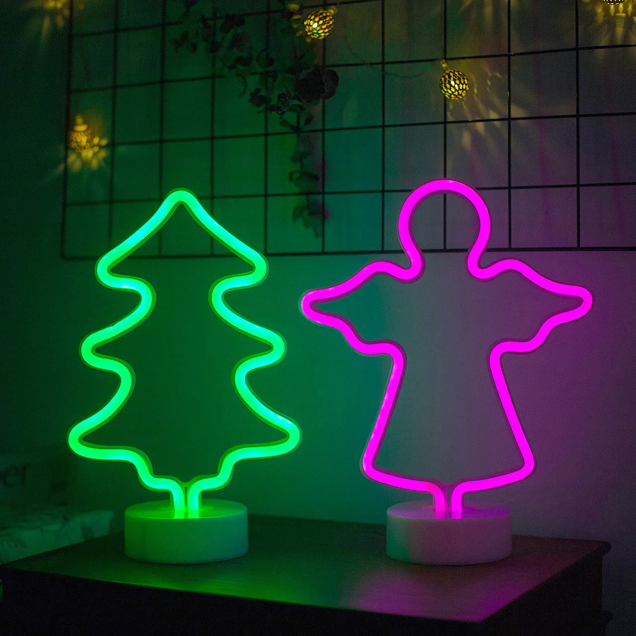 Pineapple LED modeling lamp in green plastic with white red blue powder colour options