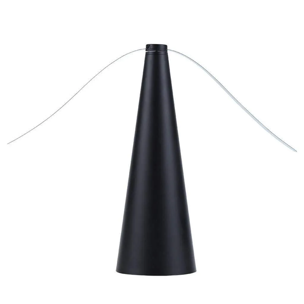 Fly repellent fan with ABS housing, 8.2x8.2x24cm, on a dining table