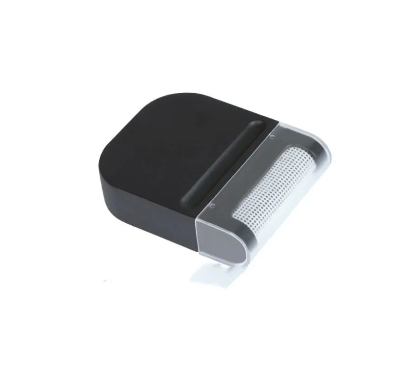 Manual fuzz remover brush with removable catching net for clothes and sofas, compact plastic design