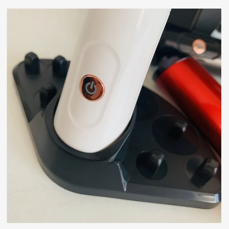 Electric scrubber makeup brush tool automatic cleaner with silicone case in white red and black