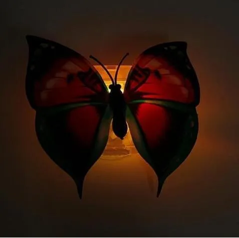 Butterfly LED night light 12 pack with colour-changing modes and suction pad