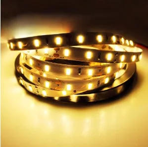 Flexible 5m SMD 5630 LED strip light with white PCB and adhesive backing for home decoration