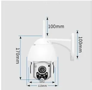 Outdoor dome wifi surveillance camera with 2MP 1080P resolution and 15m infrared night vision in waterproof plastic housing
