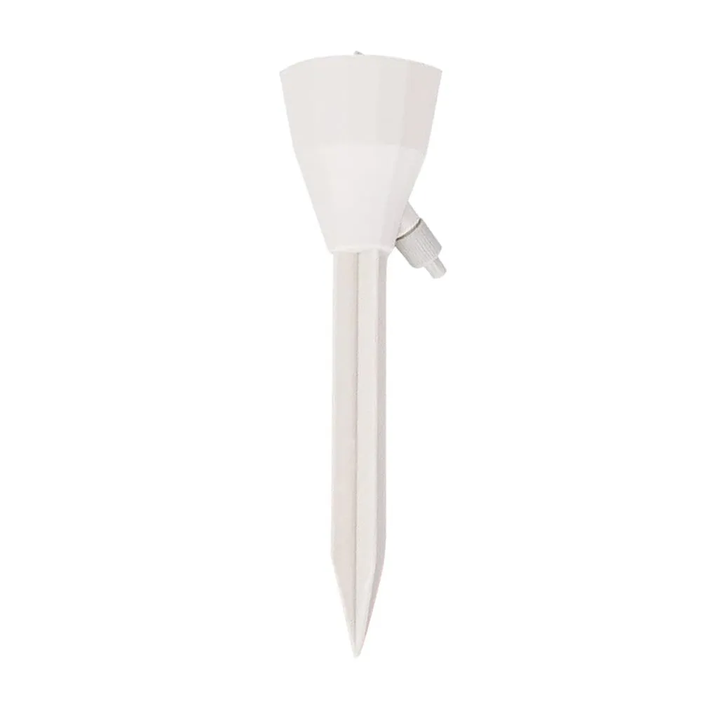 Automatic garden watering device in white, pink, and blue PP plastic, 16.5cm tall, for plant root watering