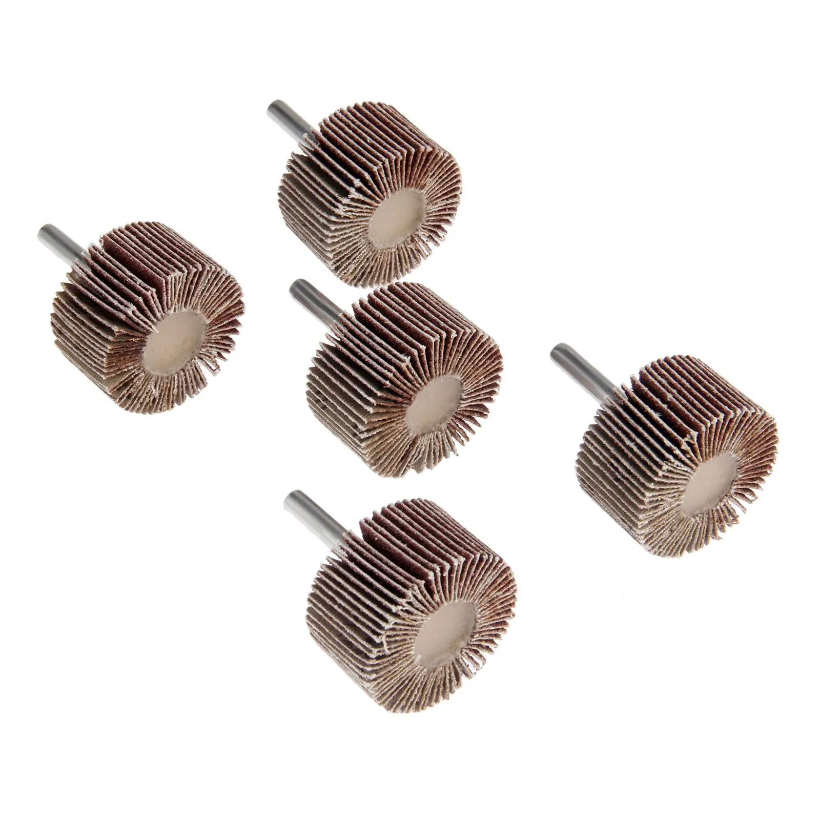 Electric drill wood polishing grinding head with 40mm diameter and 6mm shank on wooden surface
