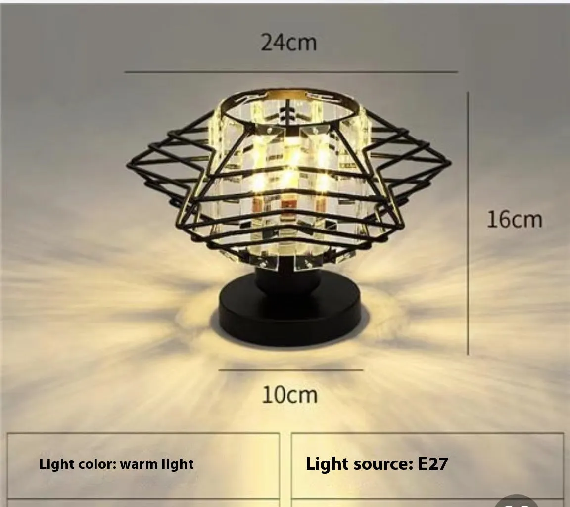 European modern crystal ceiling light with black finish, crystal detailing, low voltage design for living room