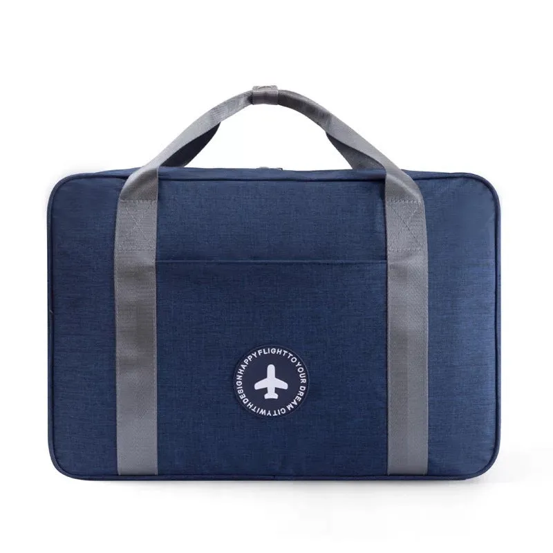 Waterproof multifunctional shoe bag in black polyester with zipper pockets
