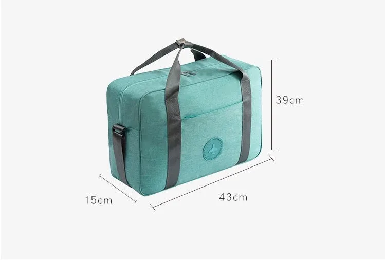 Waterproof multifunctional shoe bag in black polyester with zipper pockets