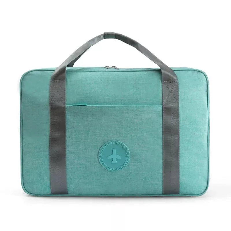 Waterproof multifunctional shoe bag in black polyester with zipper pockets