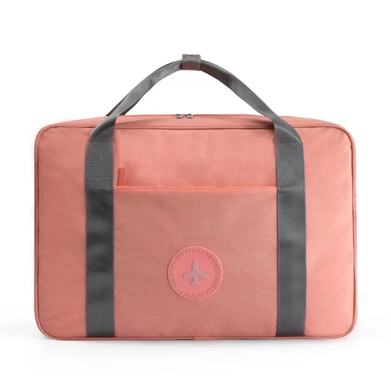 Waterproof multifunctional shoe bag in black polyester with zipper pockets