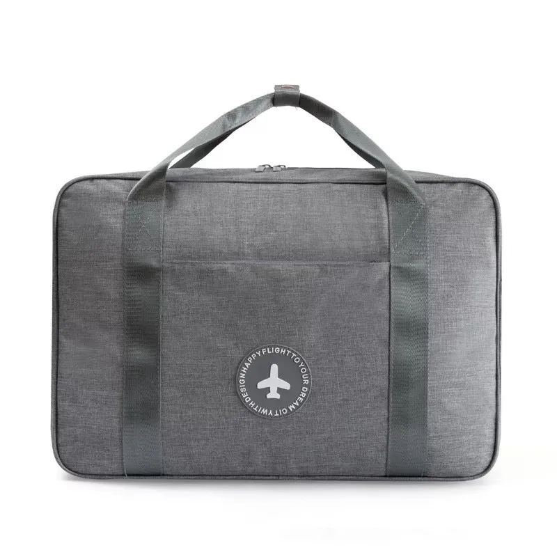 Waterproof multifunctional shoe bag in black polyester with zipper pockets