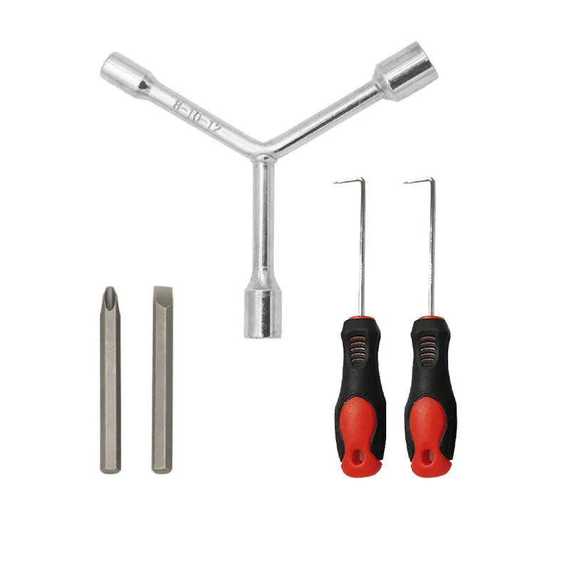 Special tool for washing machine disassembly: 5-piece socket screwdriver clutch wrench set with metal and plastic parts