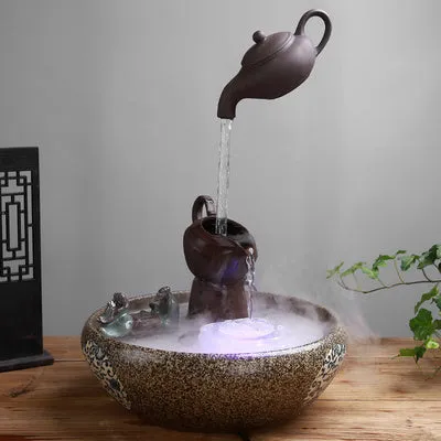 Creative suspension faucet Chinese teapot novice humidifier ornament with atomization, multi-colour options, 220V US