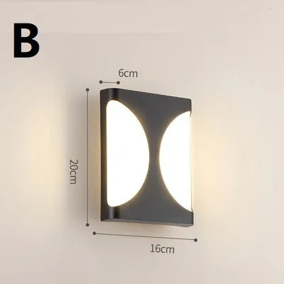 Waterproof outdoor wall light with PC lampshade, LED, 220V, 200x160mm, available in warm and white light