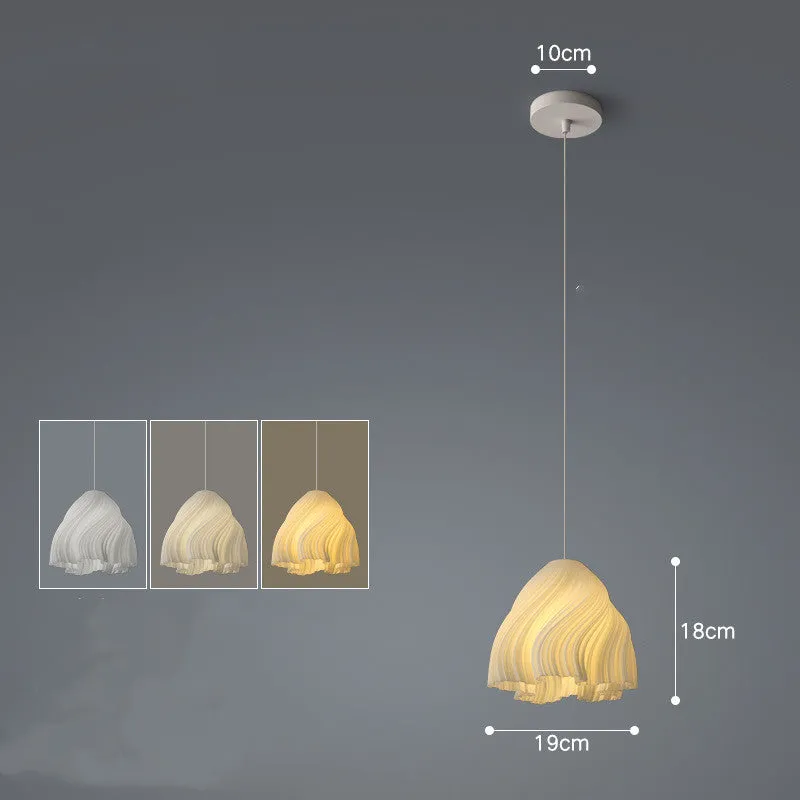 Nordic iron fish-shaped LED chandelier with three-colour light for dining room or bedroom
