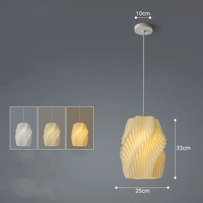 Nordic iron fish-shaped LED chandelier with three-colour light for dining room or bedroom