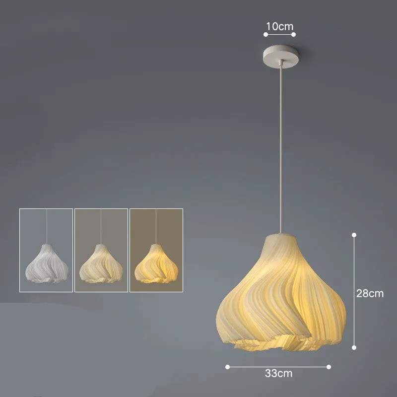 Nordic iron fish-shaped LED chandelier with three-colour light for dining room or bedroom