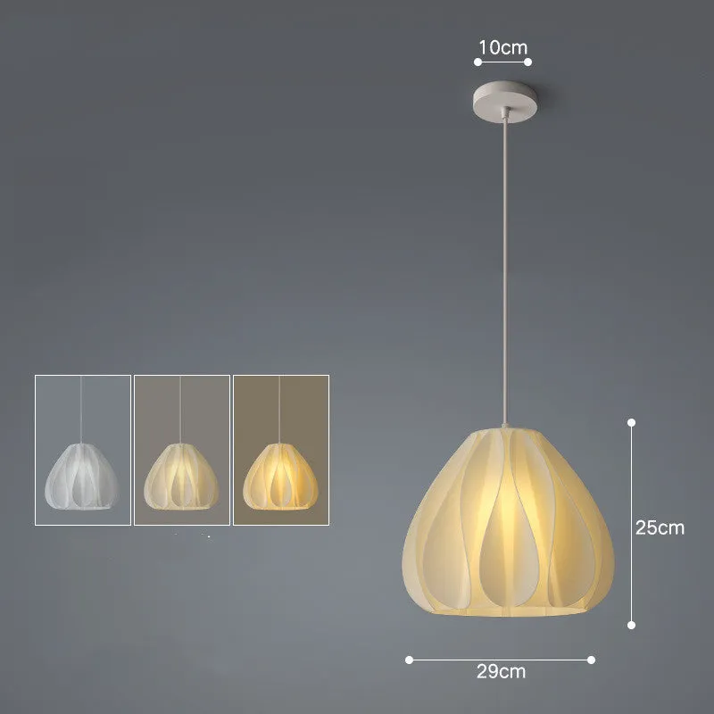 Nordic iron fish-shaped LED chandelier with three-colour light for dining room or bedroom