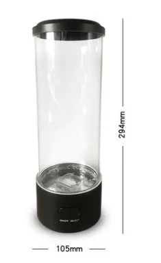 Black jellyfish LED light with acrylic shade on a desk, 35cm tall, USB powered