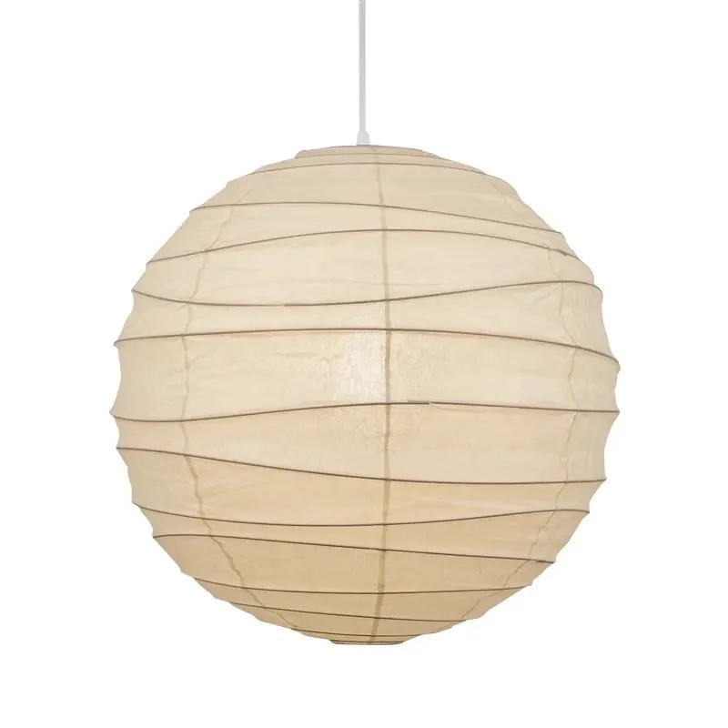 Japanese-style rice paper ball chandelier pendant light in 30cm, 45cm or 55cm diameter sizes