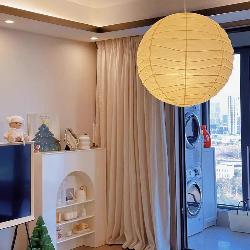 Japanese-style rice paper ball chandelier pendant light in 30cm, 45cm or 55cm diameter sizes