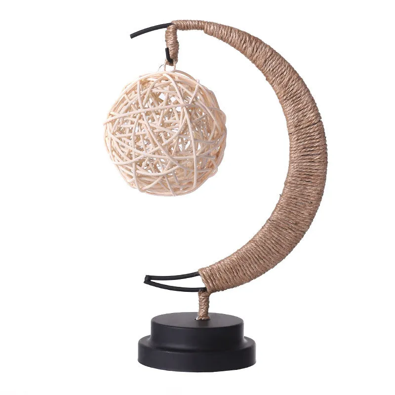 LED string lights with 20 glass pendants in star and ball shapes on a copper wire, 2 metres long, USB powered