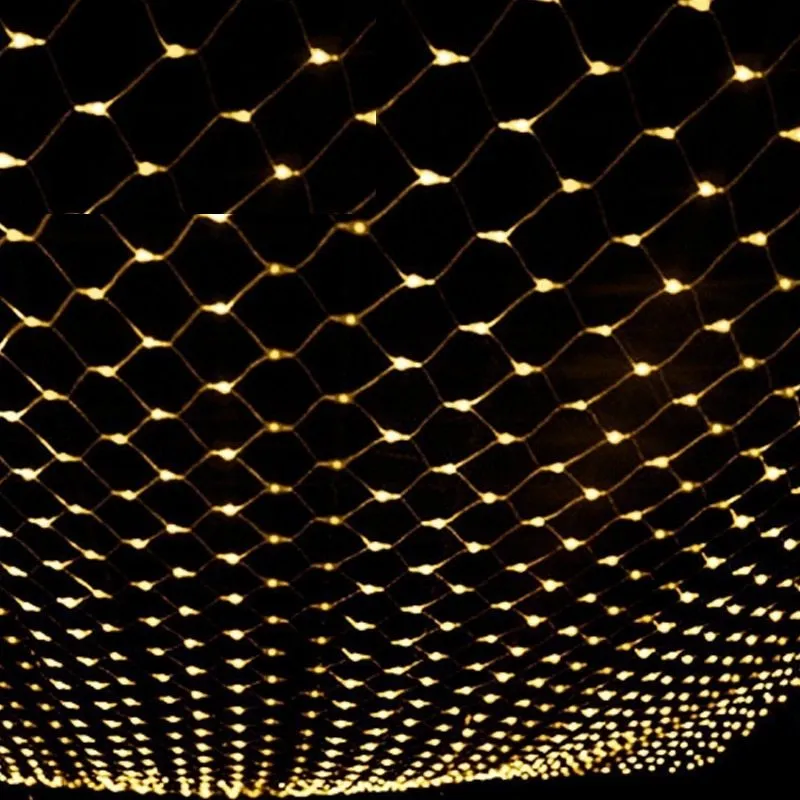 Outdoor fishnet LED string lights 3x2m 192 LEDs IP44 dimmable warm white Christmas decoration