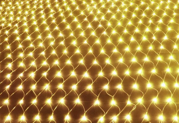 Outdoor fishnet LED string lights 3x2m 192 LEDs IP44 dimmable warm white Christmas decoration