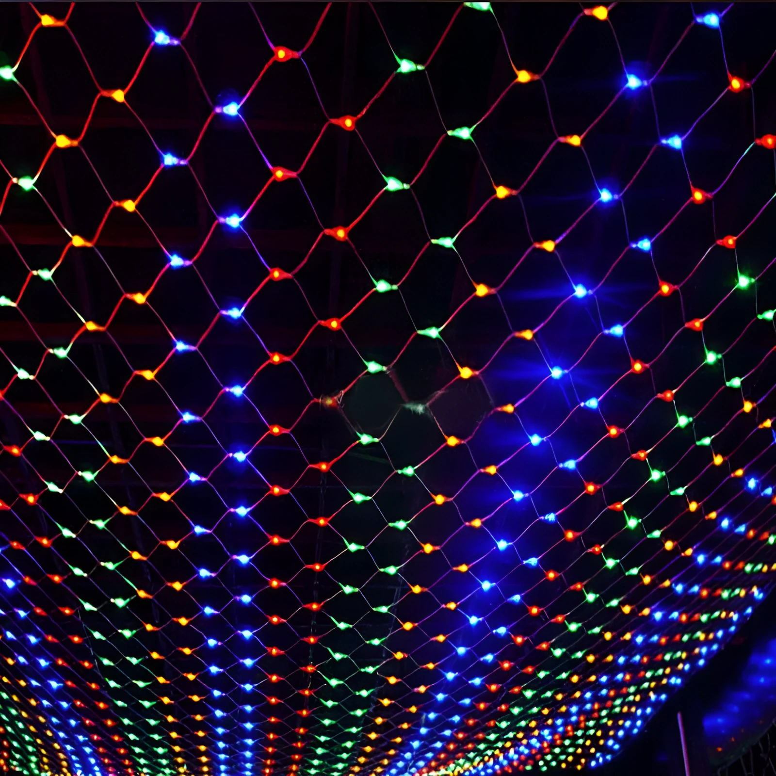 Outdoor fishnet LED string lights 3x2m 192 LEDs IP44 dimmable warm white Christmas decoration
