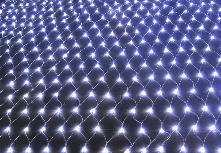 Outdoor fishnet LED string lights 3x2m 192 LEDs IP44 dimmable warm white Christmas decoration