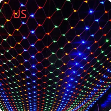Outdoor fishnet LED string lights 3x2m 192 LEDs IP44 dimmable warm white Christmas decoration