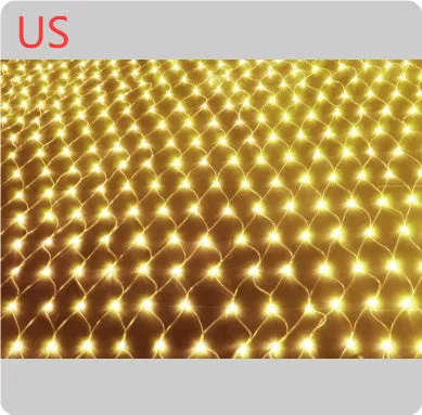 Outdoor fishnet LED string lights 3x2m 192 LEDs IP44 dimmable warm white Christmas decoration