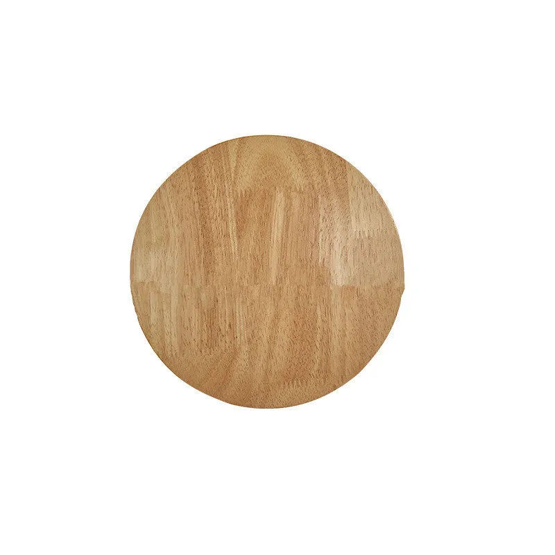 Log Art wood LED wall lamp with oval shape and warm light on a white wall
