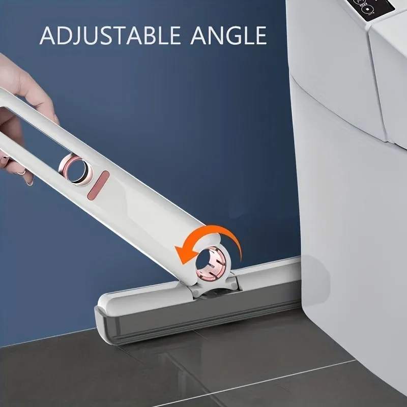 Portable self-squeeze mini mop with built-in wringer, 11.6x6.1 inch stretch length, for desk and window cleaning