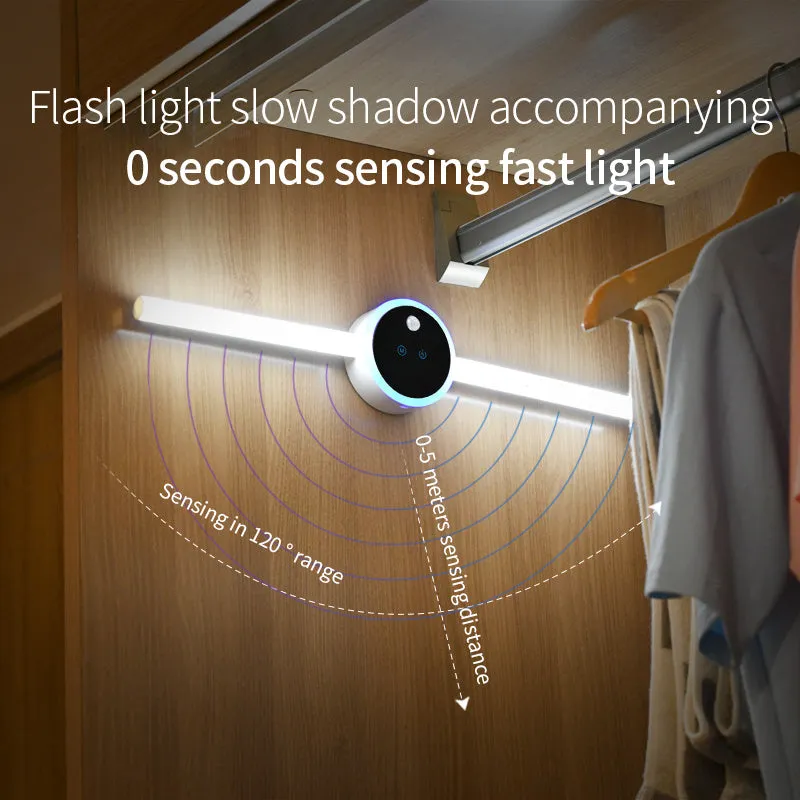 Smart cabinet light with clock timer sensor light removable LED wardrobe light human body sensor