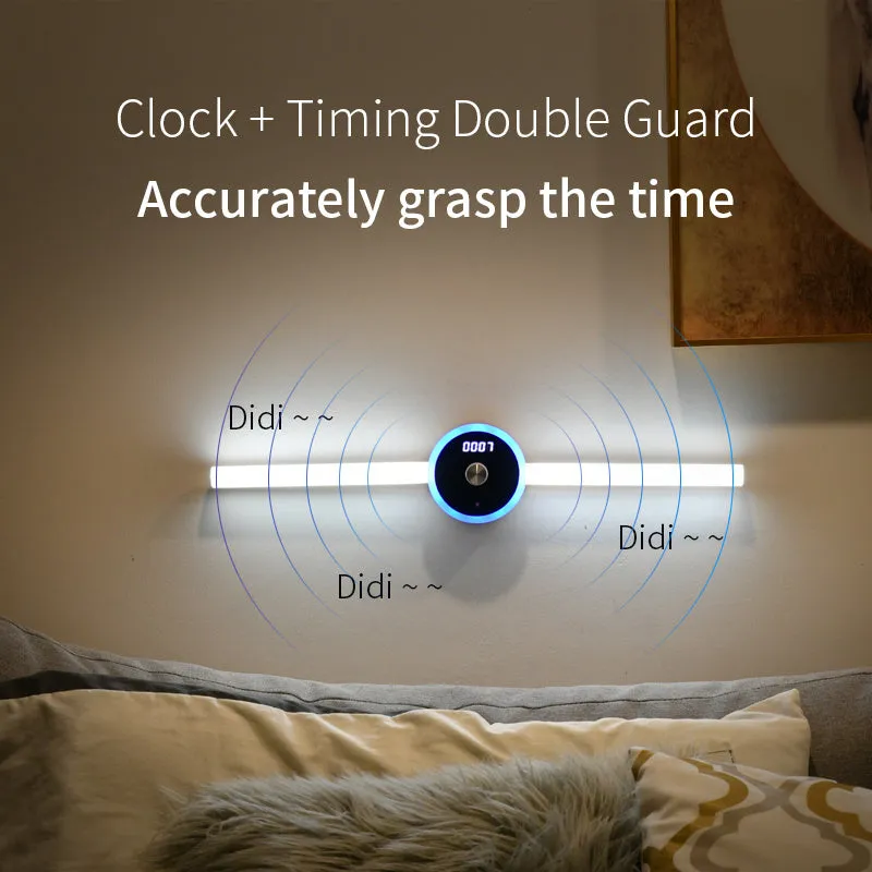 Smart cabinet light with clock timer sensor light removable LED wardrobe light human body sensor